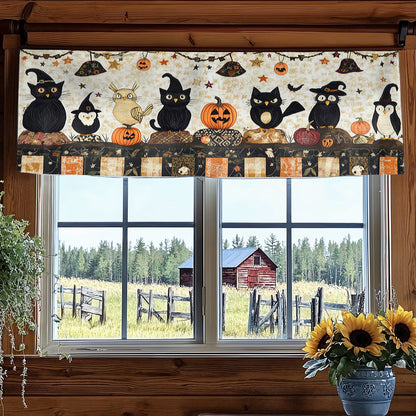 Pumpkin Tricksters WN0108033CL Quilted Valance