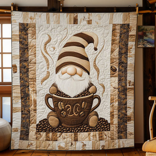 Brewing Happiness Gnome WN2512057CL Quilt