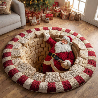 Cozy Santa CW1811054CL Quilted Round Mat