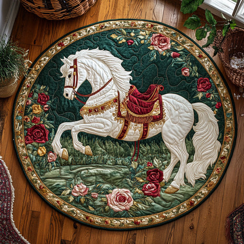 White Horse Waltz WJ3107049CL Quilted Round Mat