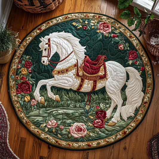 White Horse Waltz WJ3107049CL Quilted Round Mat