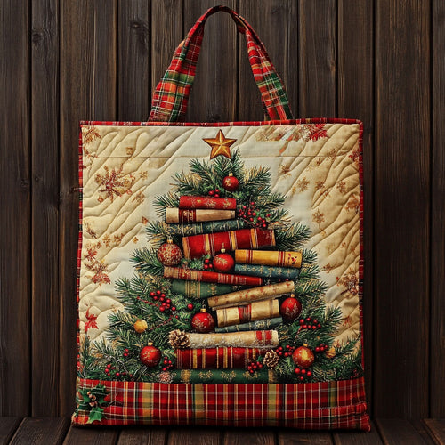 Winter Read Book WN1711080CL Quilted Tote Bag