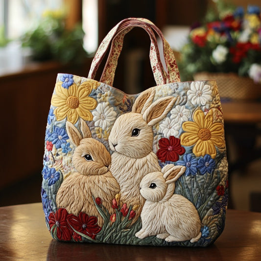 Rabbit Mom XR2509003CL Quilted Tote Bag