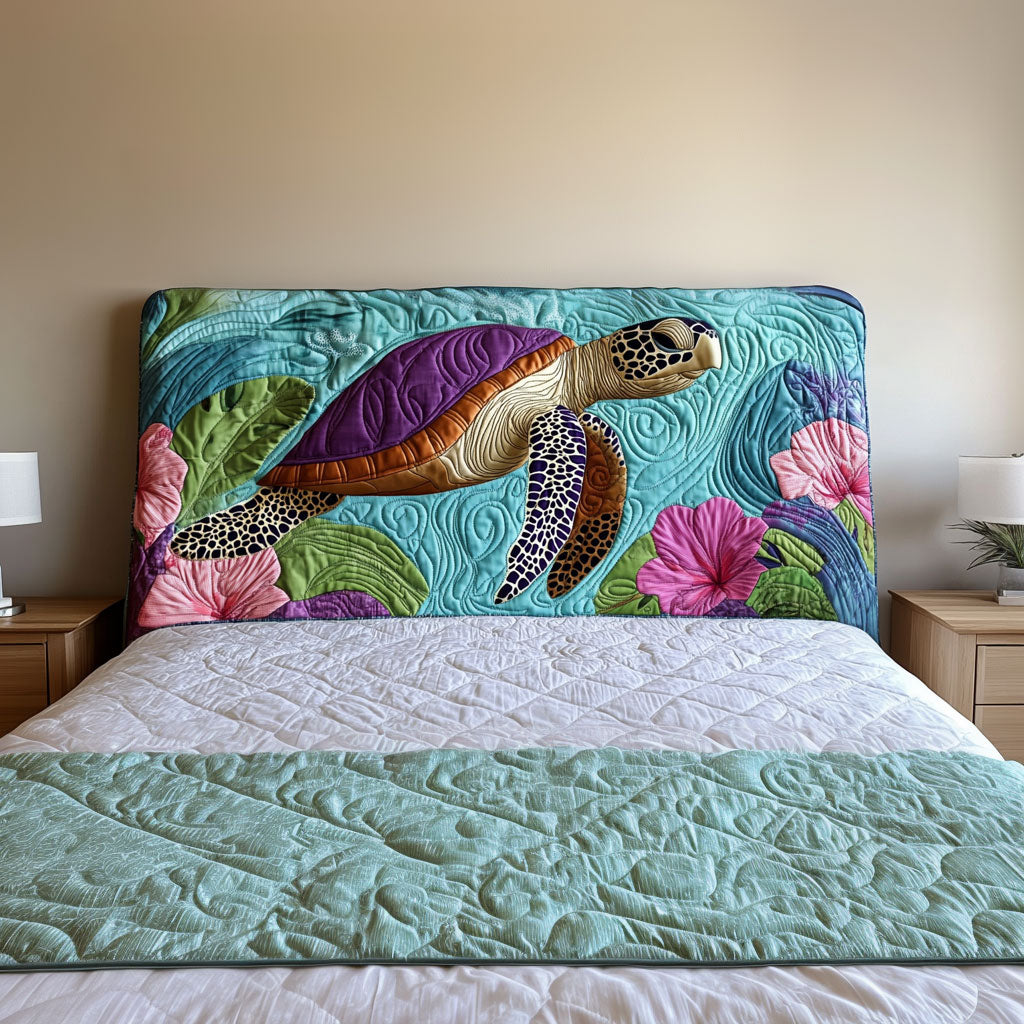 Hibicus Turtle QA2212016CL Quilted Headboard Slipcover