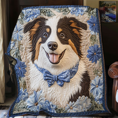 Dog And Blue Flower CP2905033CL Quilt