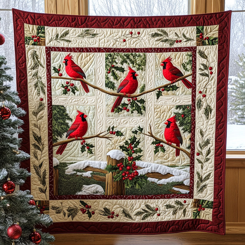 Charming Cardinal CW0711002CL Quilt