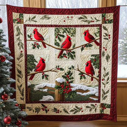 Charming Cardinal CW0711002CL Quilt
