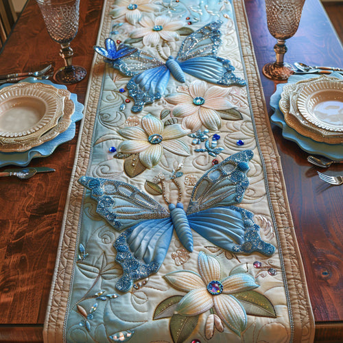 Butterfly CW2607008CL Quilted Table Runner