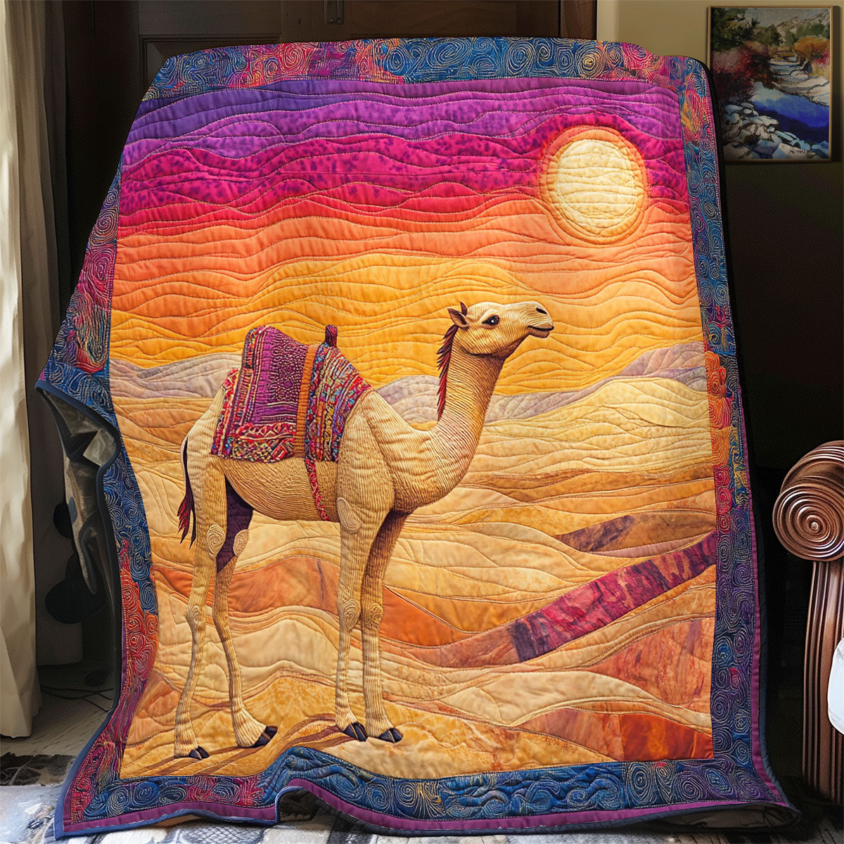 Camel In Sun Desert WY2103011CL Quilt