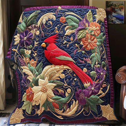 Cardinal In Garden WY3112003CL Quilt