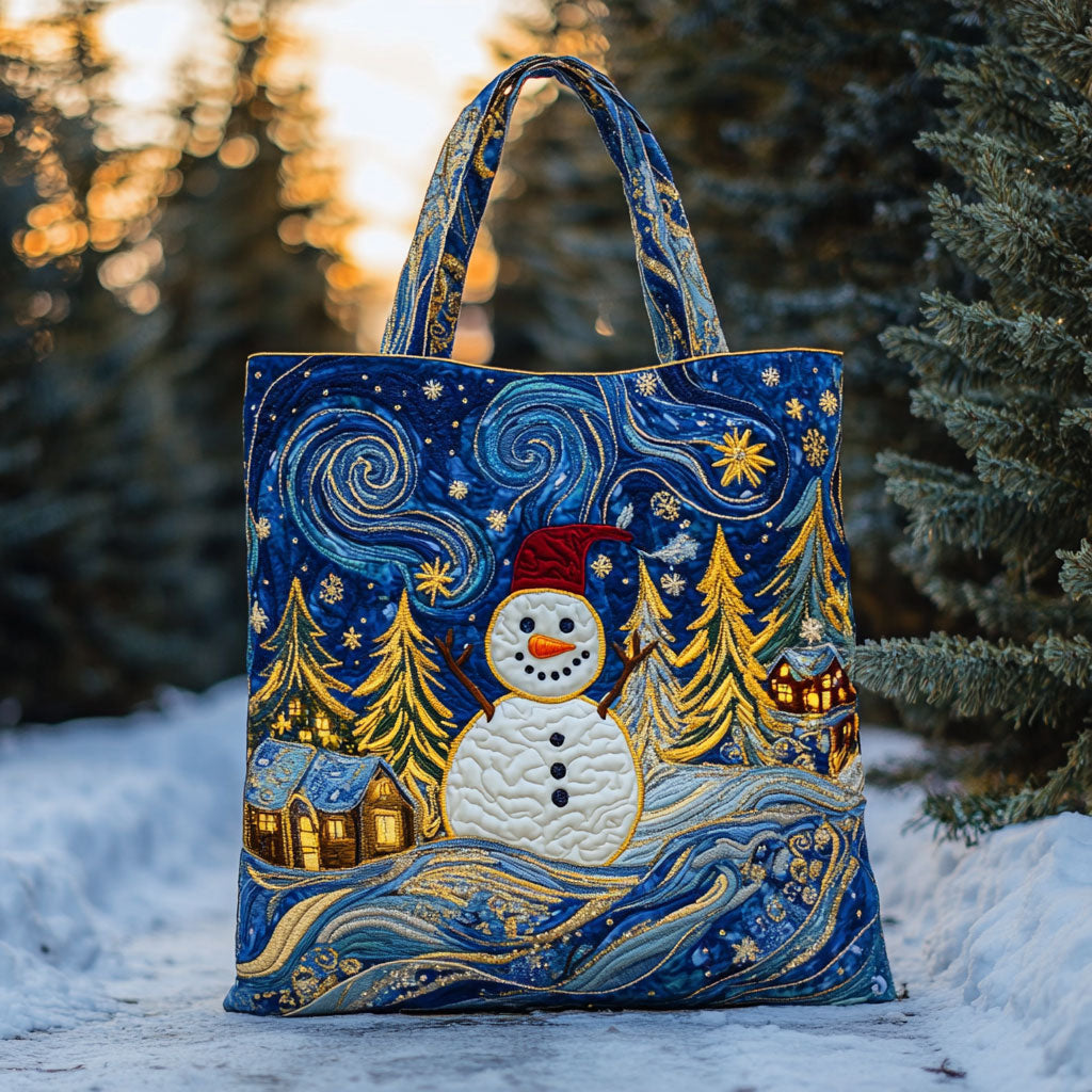Cozy Frost Snowman WN0511014CL Quilted Tote Bag