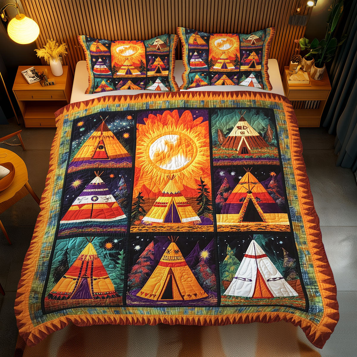 Sunlit Spirit Tepee WJ3012031CL Duvet Cover Set