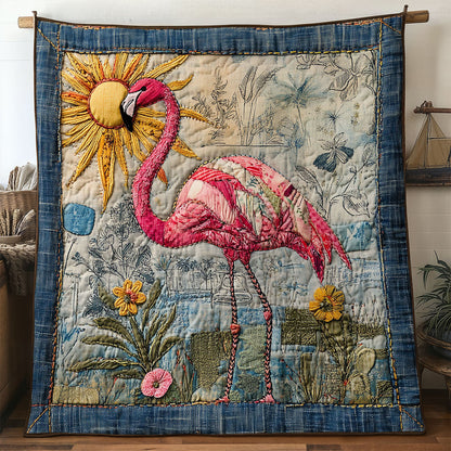 Flamingo Feather WN0707053CL Quilt