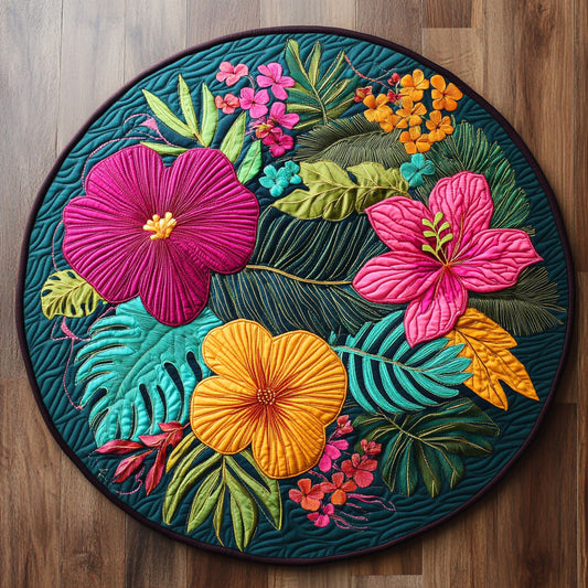 Magic Flower WN0808053CL Quilted Round Mat