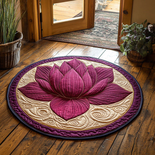 Lotus Radiance CP2807025CL Quilted Round Mat