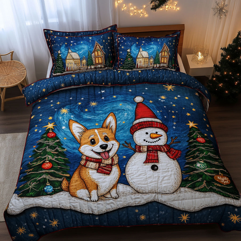 Merry Night Snowman WN0511061CL Duvet Cover Set