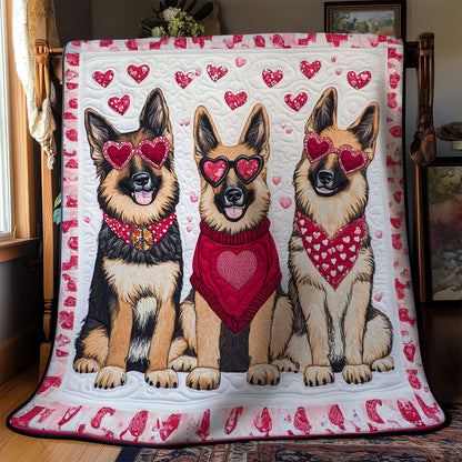 German Shepherd Love Bond WN2012021CL Quilt