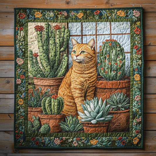 Cat And Cactus CQ2005016CL Quilt