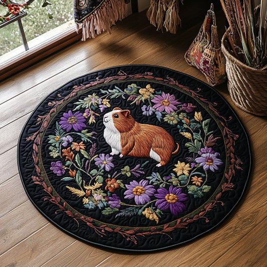 Guinea Bloom WY0805019CL Quilted Round Mat