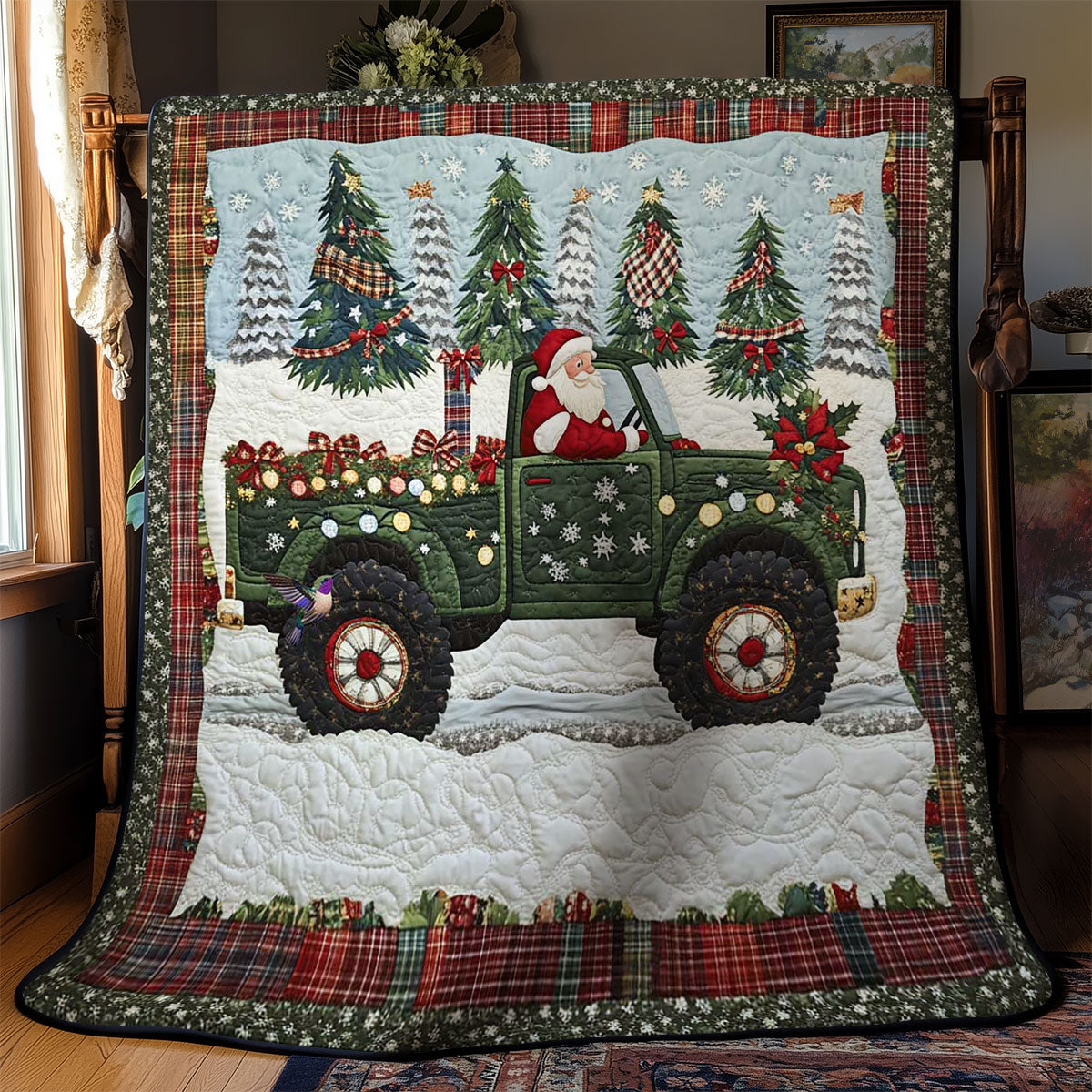 Holiday Santa Drive WN2011022CL Quilt