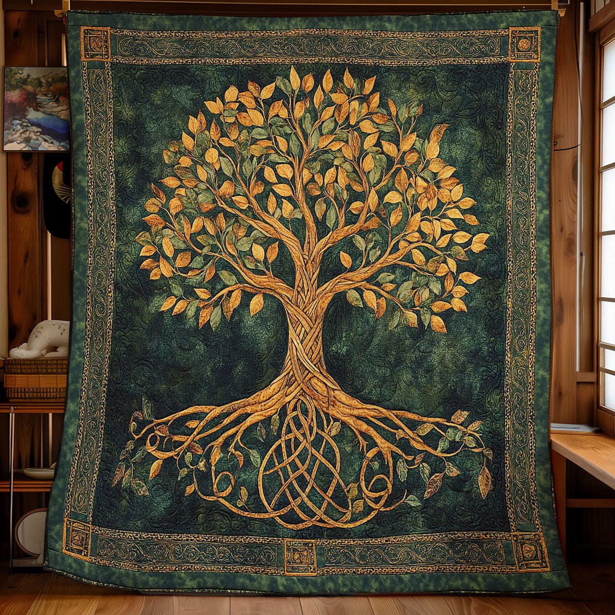 Gold Tree Of Life WY2101057CL Quilt