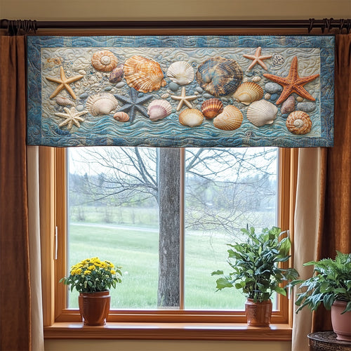 Seashell Sea WX2003105CL Quilted Valance
