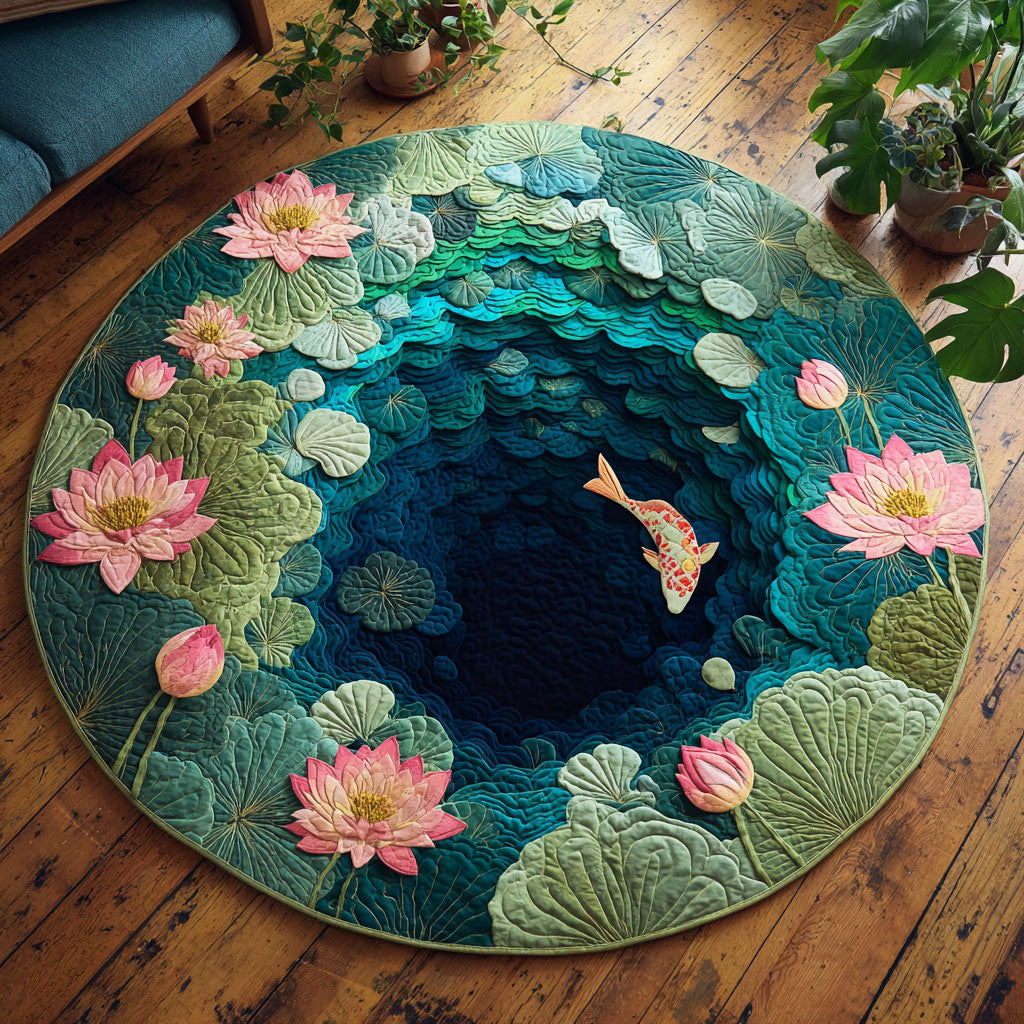 Pond Serenity CP0412125CL Quilted Round Mat