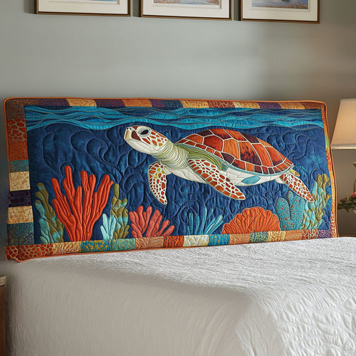 Blue Coral Turtle WN2312002CL Quilted Headboard Slipcover