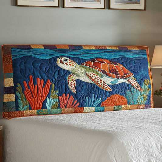 Blue Coral Turtle WN2312002CL Quilted Headboard Slipcover