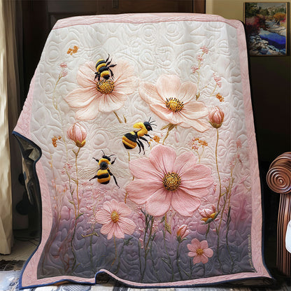 Pink Hue Bee WY2003074CL Quilt