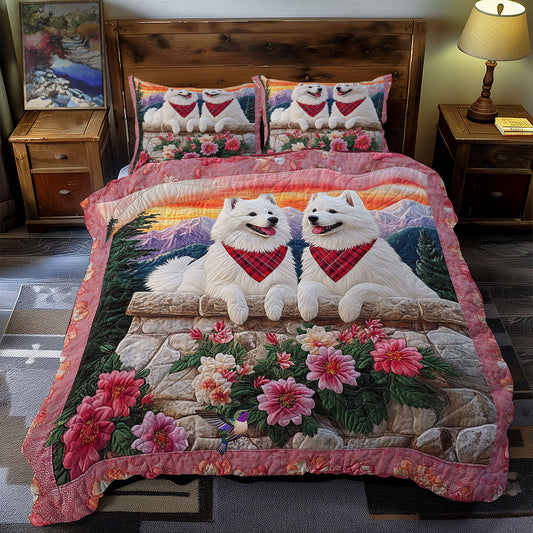 Couple Samoyed WY2412015CL Duvet Cover Set