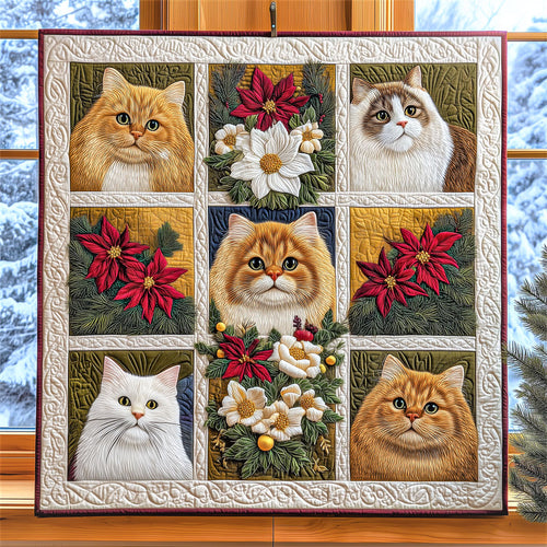 Winter Day Warmth from Floral Cats XK0611006CL Quilt