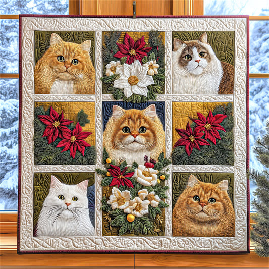 Winter Day Warmth from Floral Cats XK0611006CL Quilt