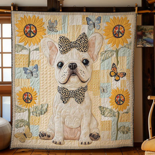 Leopard Bow Bulldog WN2412021CL Quilt