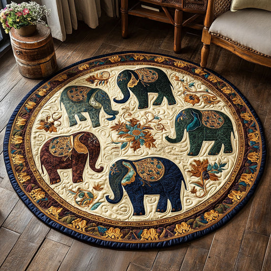 Elephant of Glory CW2508031CL Quilted Round Mat