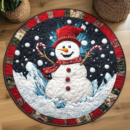 Frost Smash Snowman WN1111051CL Quilted Round Mat