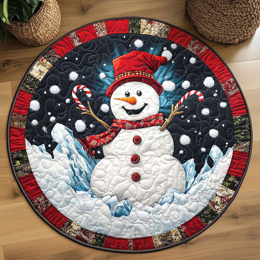 Frost Smash Snowman WN1111051CL Quilted Round Mat