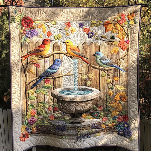 Floral Fountain Birds WY2608046CL Quilt