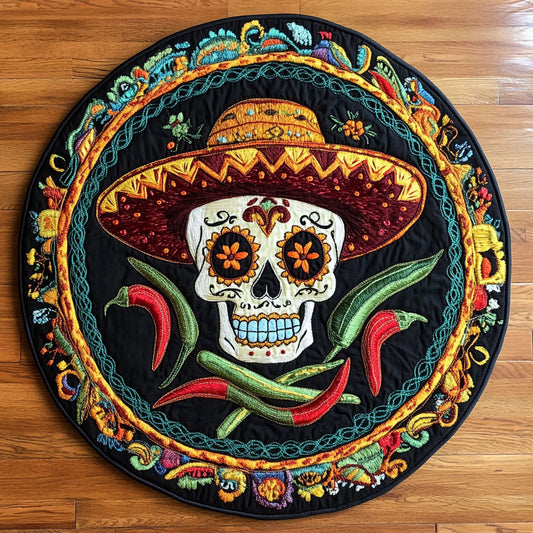 Skull Spirit WN3105045CL Quilted Round Mat