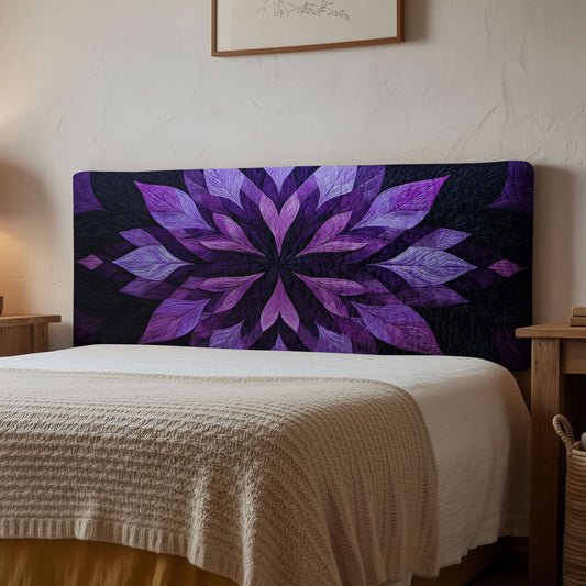 Midnight Flower WN2012053CL Quilted Headboard Slipcover