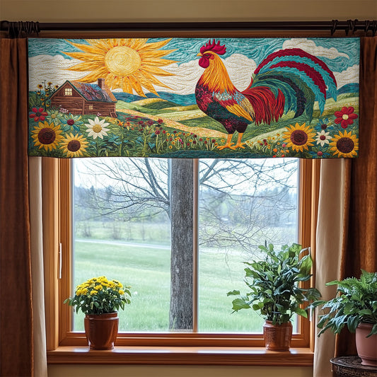 Rooster Morning WX2205049CL Quilted Valance