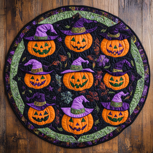 Spellbound Pumpkin WN1808061CL Quilted Round Mat