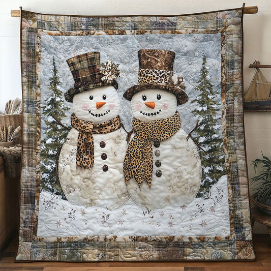 Rustic Duo Snowman WN1411039CL Quilt