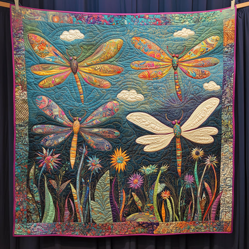 Majestic Dragonflies  Garden LT3009001CL Quilt