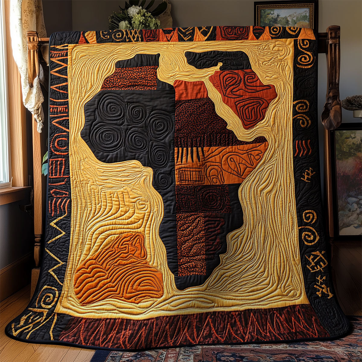 Map Of Afica WY0303014CL Quilt