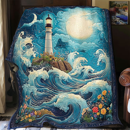 Mystic Midnight Lighthouse WY2103063CL Quilt