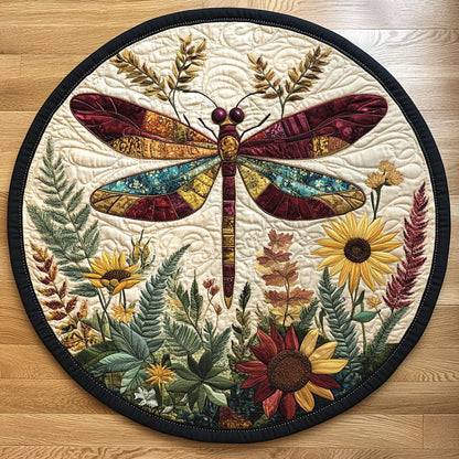 Charming Dragonfly WX0307015CL Quilted Round Mat