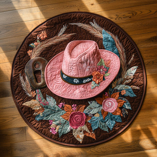 Rodeo Blooms WY2008097CL Quilted Round Mat
