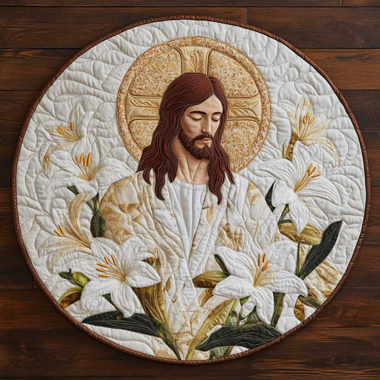 Christianity Jesus Redeemer WN2503053CL Quilted Round Mat