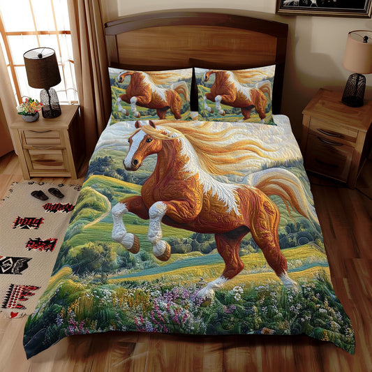 Horse In Grass WX1012050CL Duvet Cover Set